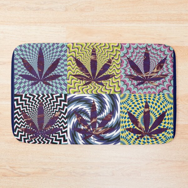 Item preview, Pot Leaf Pop Art with Retro Colorful Psychedelic Spirals with Trippy Liquid Pot Leaf designed and sold by YomeHayin.