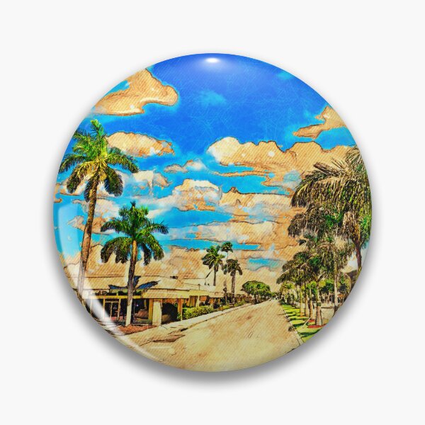 Item preview, Downtown Cape Coral - digital painting with vintage look designed and sold by NickoPrints.