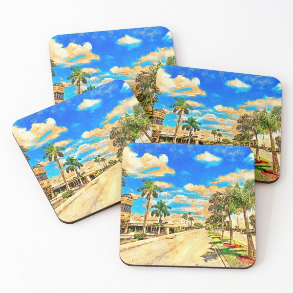 Item preview, Downtown Cape Coral - digital painting with vintage look designed and sold by NickoPrints.