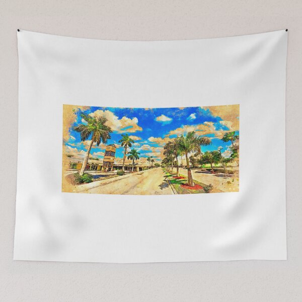 Item preview, Downtown Cape Coral - digital painting with vintage look designed and sold by NickoPrints.