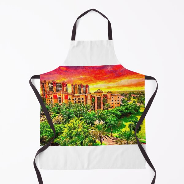 Item preview, Sunset over the Cape Harbour, Cape Coral - digital painting designed and sold by NickoPrints.
