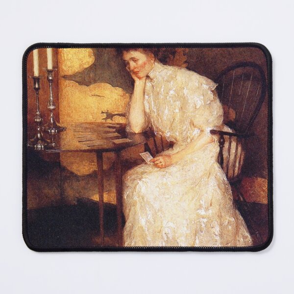 Item preview, Playing Solitaire by Frank Weston Benson - Vintage Art designed and sold by RickE.