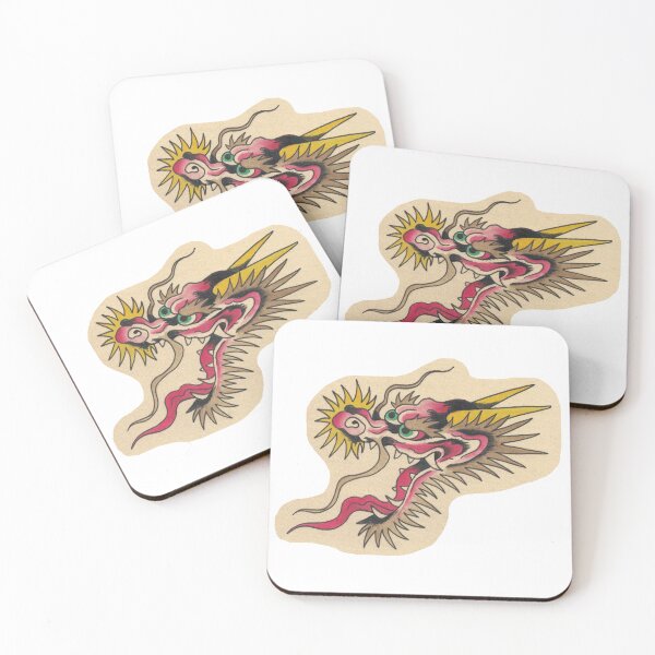 Item preview, American Traditional Red Dragon Tattoo flash designed and sold by HailRudd.