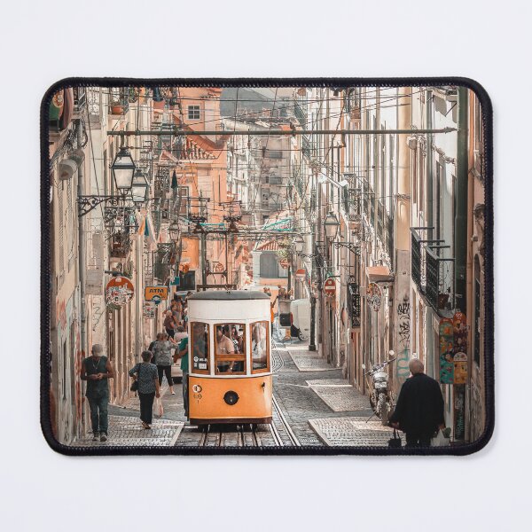 Item preview, Pastel Color Lisbon Tram Portugal designed and sold by PhotosByVille.