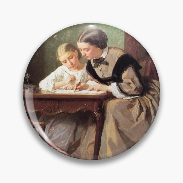 Item preview, The lesson - Jules Trayer - Vintage Art designed and sold by RickE.