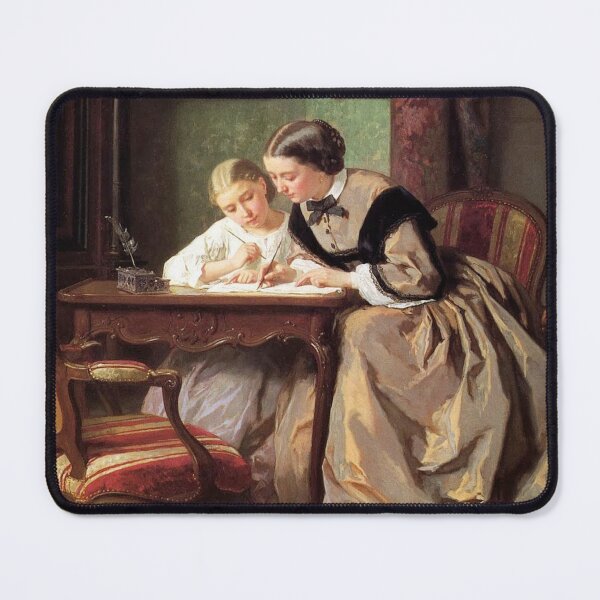 Item preview, The lesson - Jules Trayer - Vintage Art designed and sold by RickE.