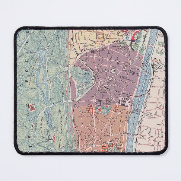 Item preview, Vintage Paris Map, 1900 by Fernand Bournon - 16th Arrondissement designed and sold by NorthStreetArt.