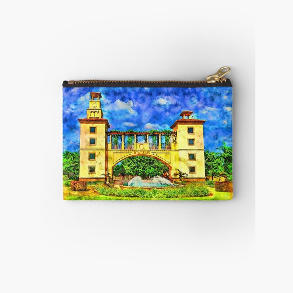 Item preview, Hialeah Fountain and Entrance Plaza Park - pen and watercolor designed and sold by NickoPrints.