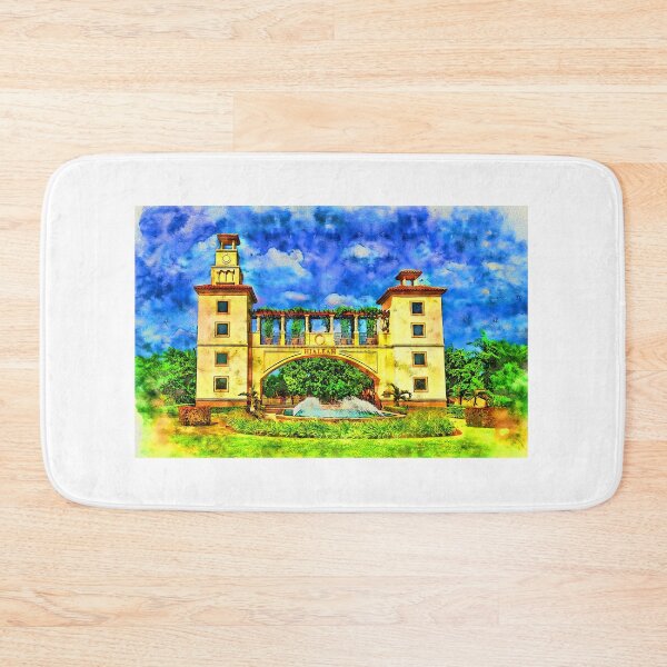 Item preview, Hialeah Fountain and Entrance Plaza Park - pen and watercolor designed and sold by NickoPrints.