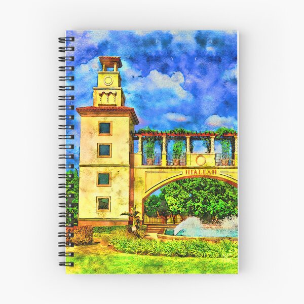 Item preview, Hialeah Fountain and Entrance Plaza Park - pen and watercolor designed and sold by NickoPrints.