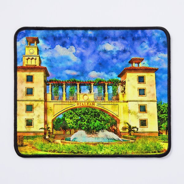 Item preview, Hialeah Fountain and Entrance Plaza Park - pen and watercolor designed and sold by NickoPrints.