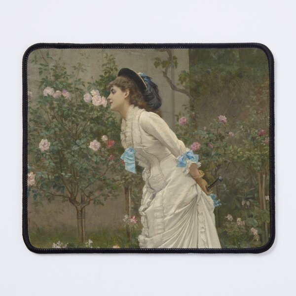 Item preview, A Girl and a Rose - Auguste Toulmouche - Vintage Art designed and sold by RickE.