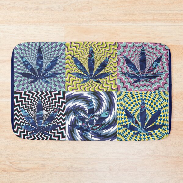 Item preview, Pot Leaf Pop Art with Retro Colorful Psychedelic Spirals with Trippy Liquid Pot Leaf designed and sold by YomeHayin.
