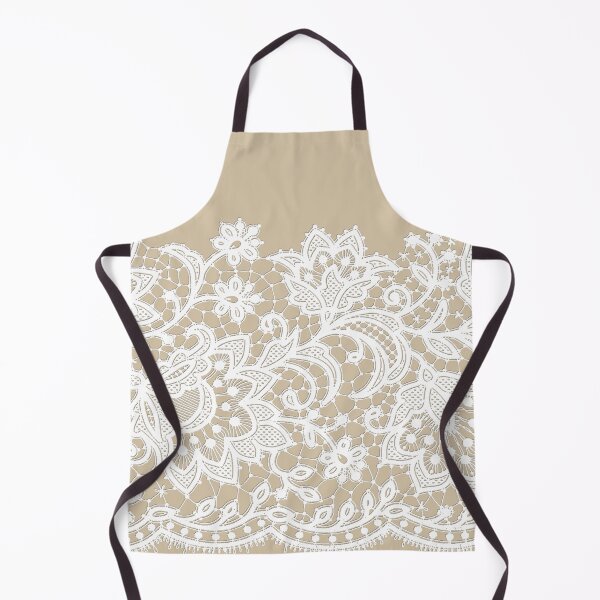 Item preview, LACE warm beige white designed and sold by Delinda Graphic Studio.