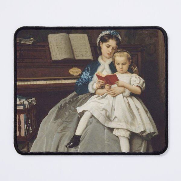 Item preview, The Reading Lesson by Auguste Toulmouche - Vintage Art designed and sold by RickE.