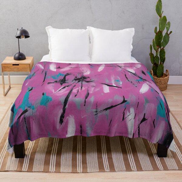 Item preview, Abstract pink, black, turquoise designed and sold by ArinasFineArt.