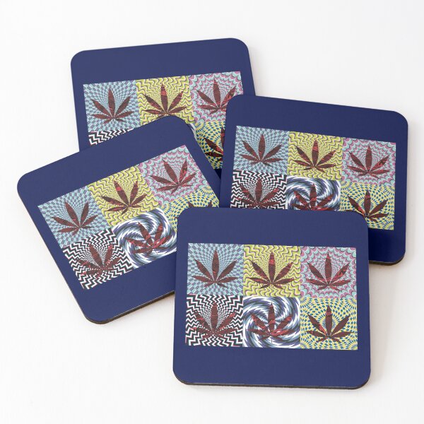 Item preview, Pot Leaf Pop Art with Retro Colorful Psychedelic Spirals with Trippy Liquid Pot Leaf designed and sold by YomeHayin.