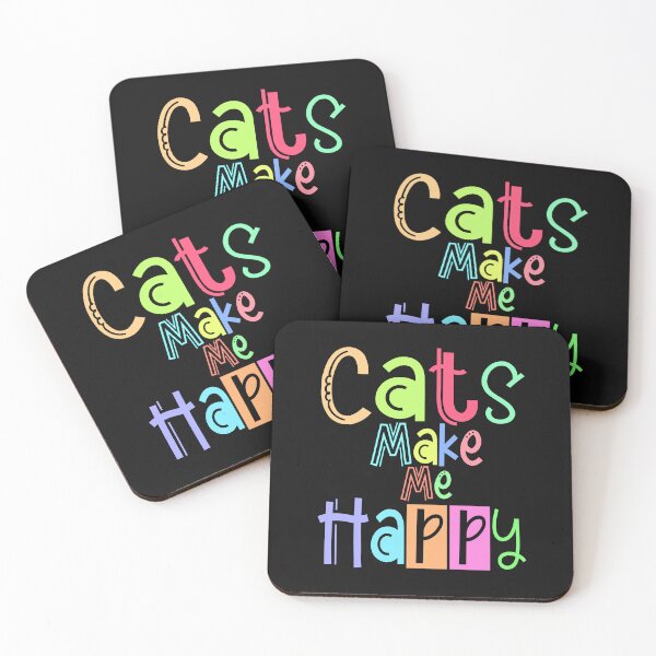 Item preview,  Cats make me happy t-shirt, cute gift for cat lover, cat mom/dad, animal lover shirt. designed and sold by DesignedBySnip.