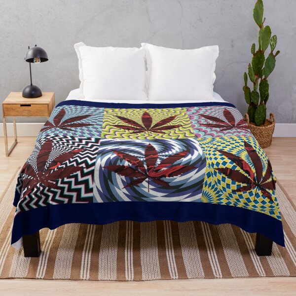Item preview, Pot Leaf Pop Art with Retro Colorful Psychedelic Spirals with Trippy Liquid Pot Leaf designed and sold by YomeHayin.