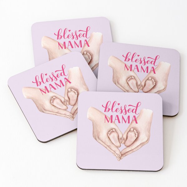 Item preview, Blessed Mama Text - Mother Holding New Born Baby Feet designed and sold by The-Muse.