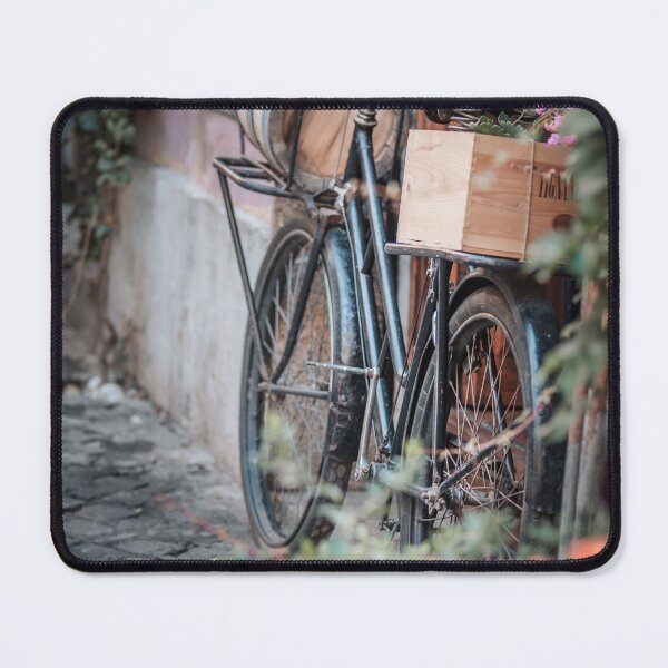 Item preview, Classic Italian Old Bicycle with Wine Barrel Rome Trastevere Italy designed and sold by PhotosByVille.