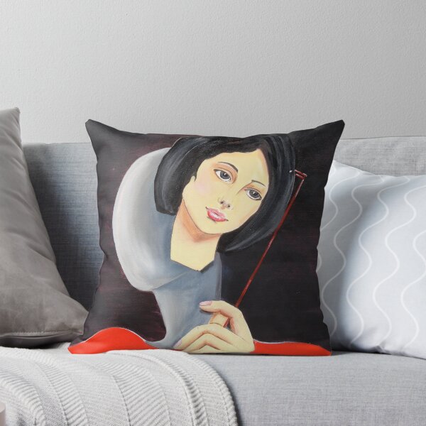Behind the Mask Throw Pillow