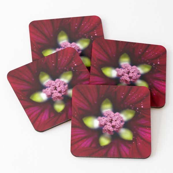 Item preview, Deep into a red malva, macro photo of the stamens and pistils designed and sold by marina63.
