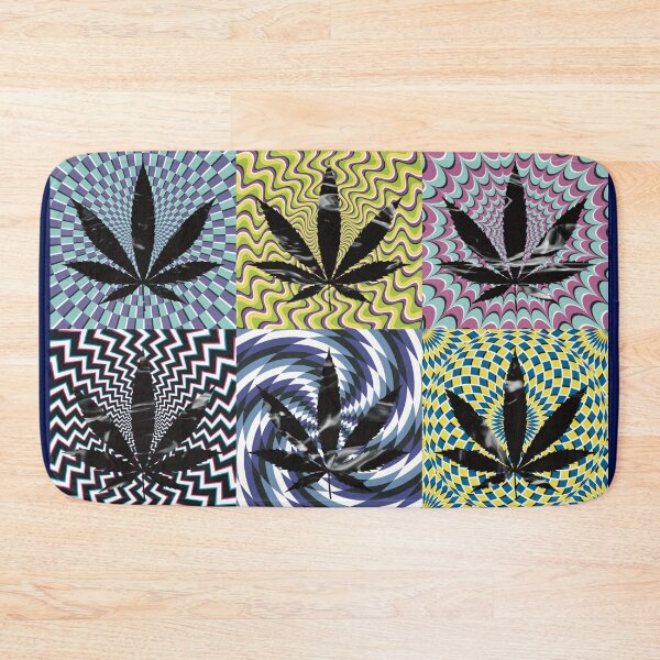 Item preview, Pot Leaf Pop Art with Retro Colorful Psychedelic Spirals with Trippy Liquid Pot Leaf designed and sold by YomeHayin.