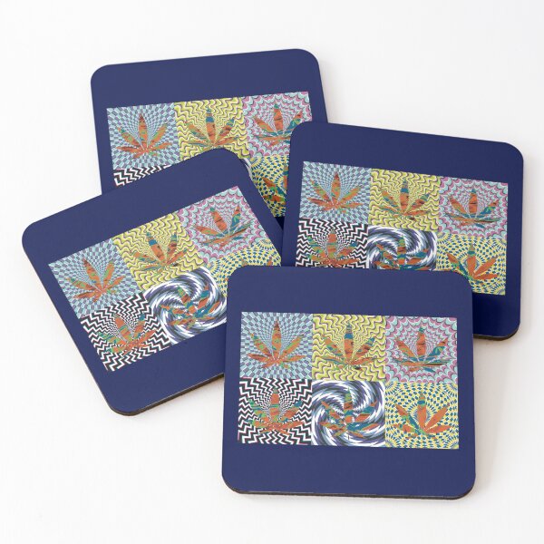 Item preview, Pot Leaf Pop Art with Retro Colorful Psychedelic Spirals with Trippy Liquid Pot Leaf designed and sold by YomeHayin.