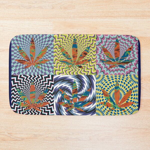 Item preview, Pot Leaf Pop Art with Retro Colorful Psychedelic Spirals with Trippy Liquid Pot Leaf designed and sold by YomeHayin.