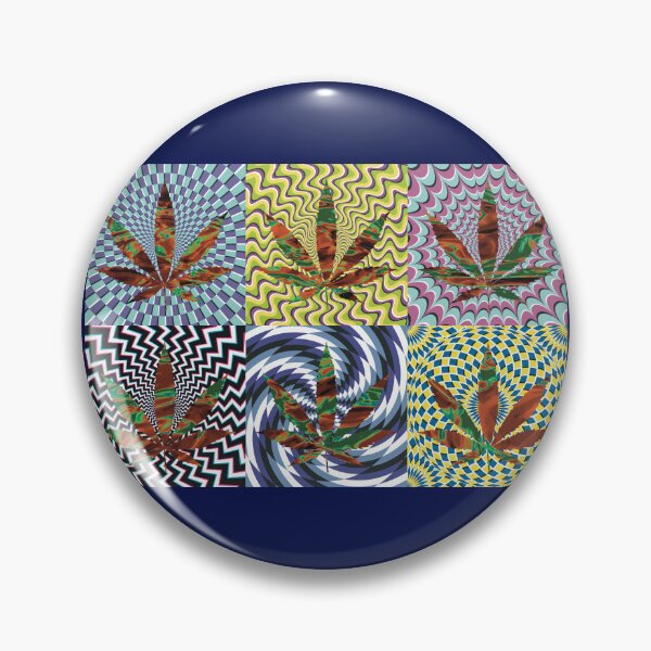 Artikelvorschau, Pot Leaf Pop Art with Retro Colorful Psychedelic Spirals with Trippy Liquid Pot Leaf entworfen und verkauft von YomeHayin.
