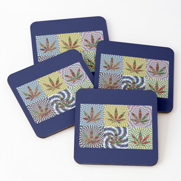 Item preview, Pot Leaf Pop Art with Retro Colorful Psychedelic Spirals with Trippy Liquid Pot Leaf designed and sold by YomeHayin.