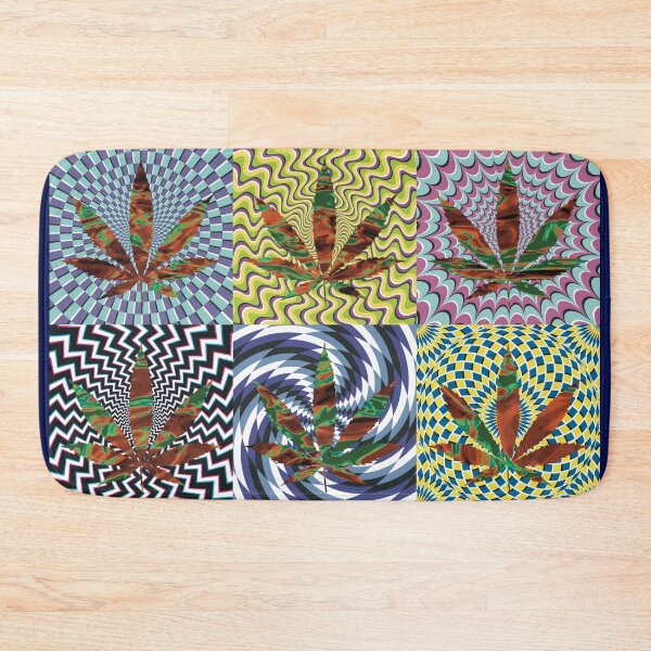 Item preview, Pot Leaf Pop Art with Retro Colorful Psychedelic Spirals with Trippy Liquid Pot Leaf designed and sold by YomeHayin.