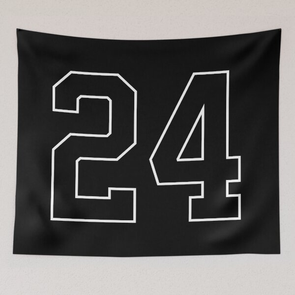 Item preview, Black Number 24 lucky sports jersey twenty four designed and sold by HeavyStyle.