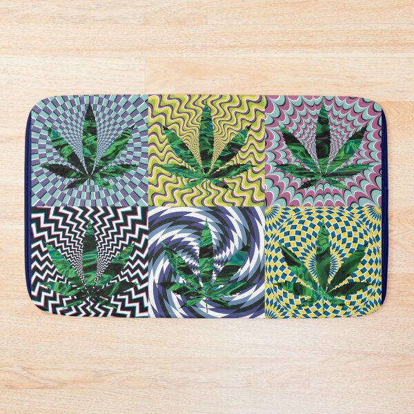 Item preview, Pot Leaf Pop Art with Retro Colorful Psychedelic Spirals with Trippy Liquid Pot Leaf designed and sold by YomeHayin.