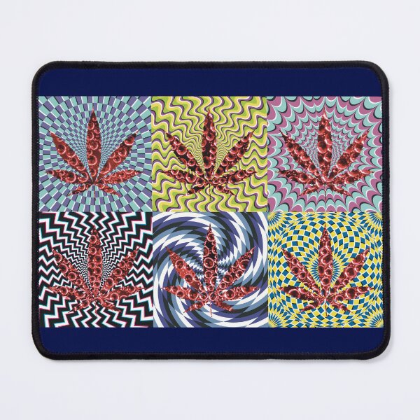 Item preview, Pot Leaf Pop Art with Retro Colorful Psychedelic Spirals with Bubbles Pot Leaf designed and sold by YomeHayin.