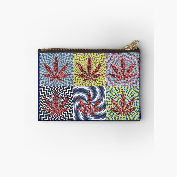 Item preview, Pot Leaf Pop Art with Retro Colorful Psychedelic Spirals with Bubbles Pot Leaf designed and sold by YomeHayin.