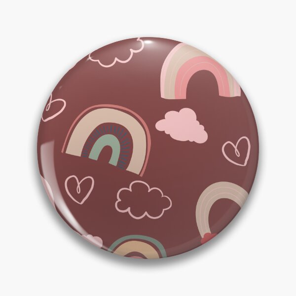 Item preview, Abstract Rainbow Pattern with Clouds and Hearts (red) designed and sold by Dorina Larsdotter.