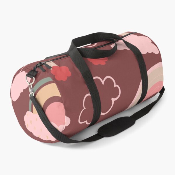 Item preview, Abstract Rainbow Pattern with Clouds and Hearts (red) designed and sold by Dorina Larsdotter.