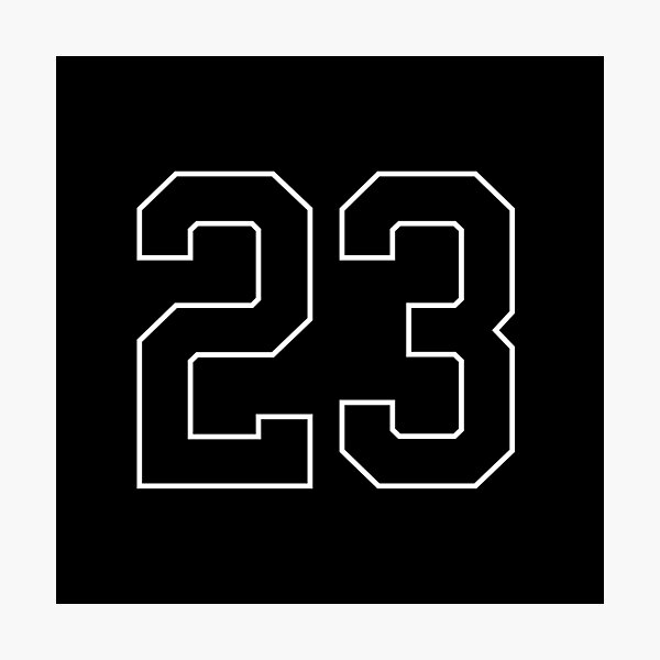 Item preview, Black Number 23 lucky sports jersey twenty three designed and sold by HeavyStyle.
