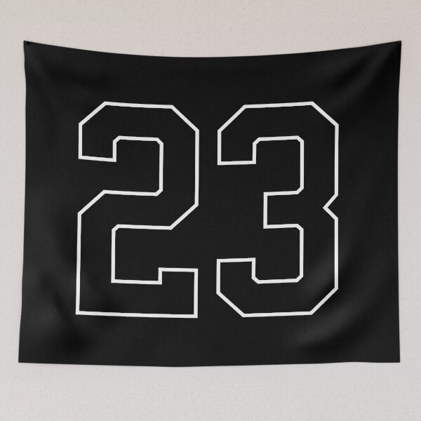 Item preview, Black Number 23 lucky sports jersey twenty three designed and sold by HeavyStyle.