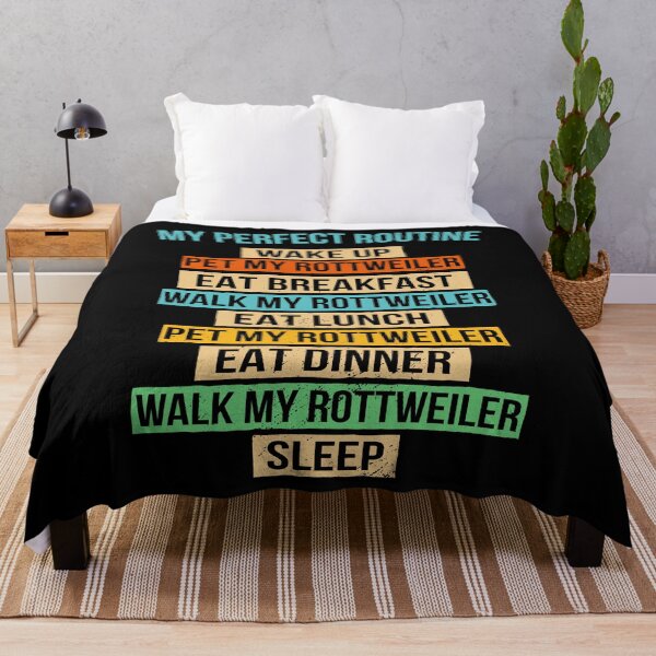 Item preview, My Perfect Routine Walk My Rottweiler Funny Retro Dog Lover designed and sold by RJ-Art.