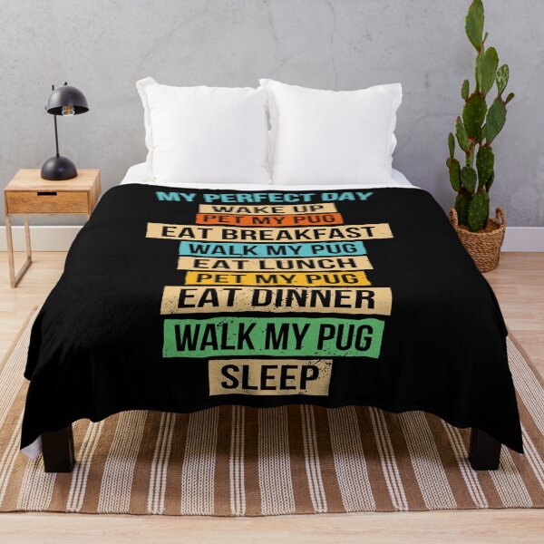 Item preview, My Perfect Routine Walk My Pug Funny Retro Dog Lover designed and sold by RJ-Art.