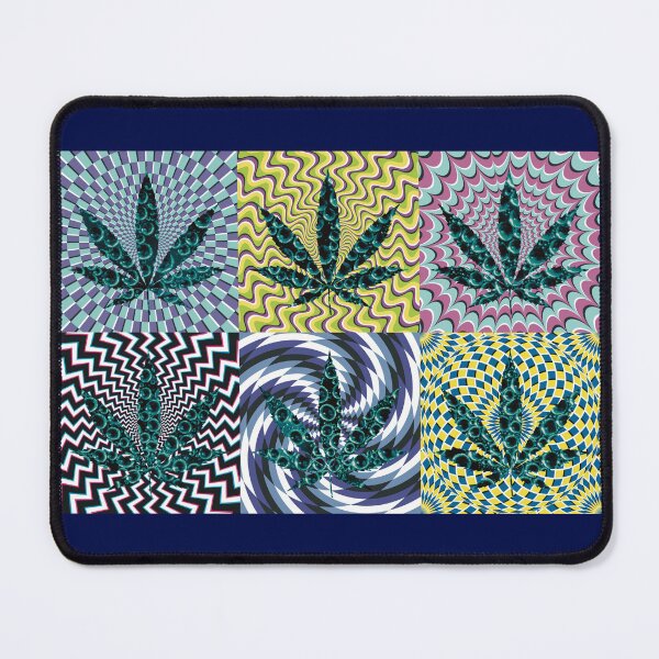 Item preview, Pot Leaf Pop Art with Retro Colorful Psychedelic Spirals with Bubbles Pot Leaf designed and sold by YomeHayin.
