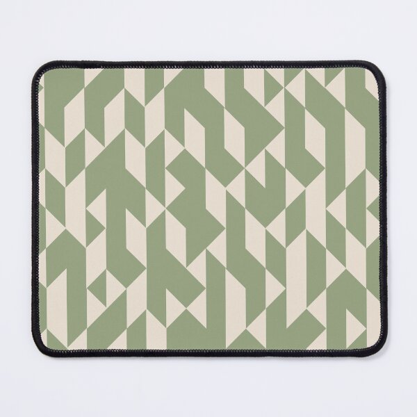 Item preview, Abstract Geometric Pattern Sage Green Aesthetics and Ivory designed and sold by meggydesigns.