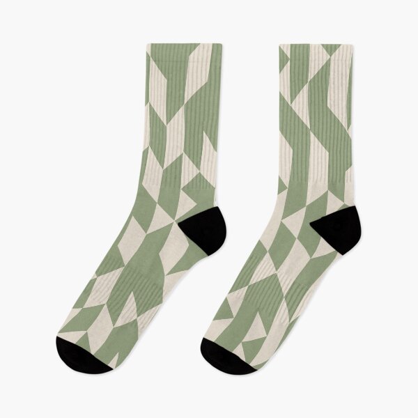Item preview, Abstract Geometric Pattern Sage Green Aesthetics and Ivory designed and sold by meggydesigns.