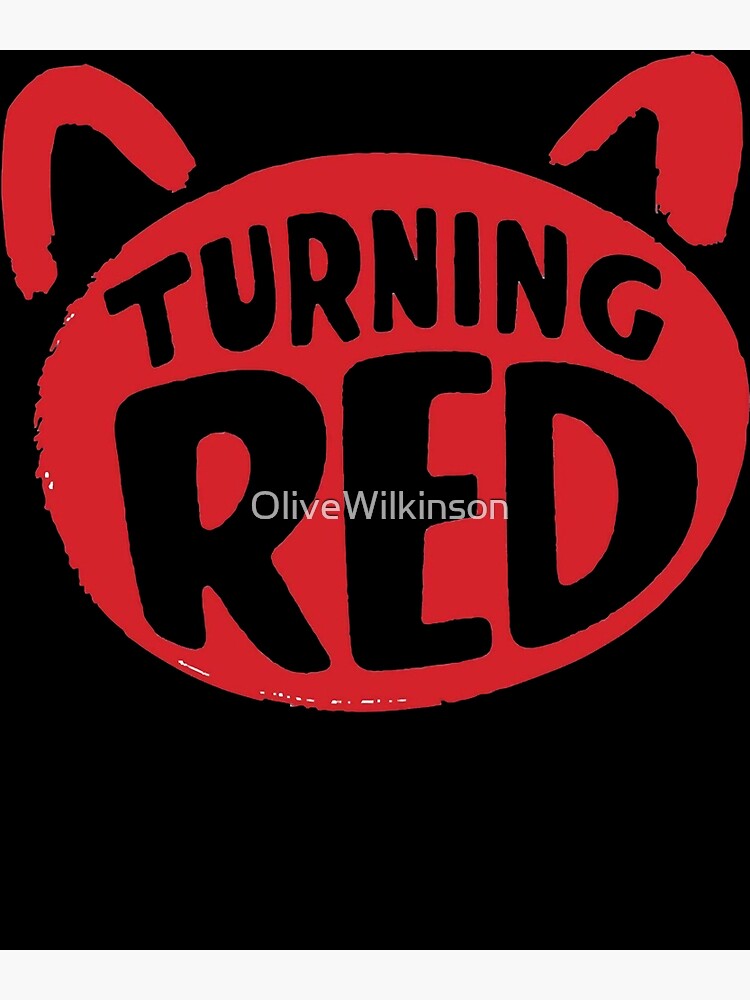 "Turning Red Movie Logo Red Transparent" Poster by OliveWilkinson