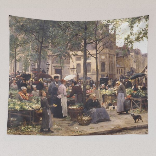 Item preview, Un Marche Parisien - Victor Gariel Gilbert - Vintage Art designed and sold by RickE.