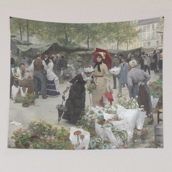 Item preview, Le marché des fleurs - Victor Gabriel Gilbert - Vintage Art designed and sold by RickE.