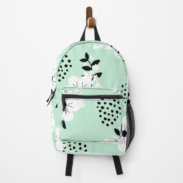 Item preview, Minimalistic White Flowers with Colorful Background (green) designed and sold by Dorina Larsdotter.